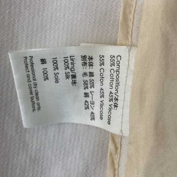 3.1 Phillip Lim -Tuxedo Blazer with Draped Overlap in Eggshell - Picture 9 of 9